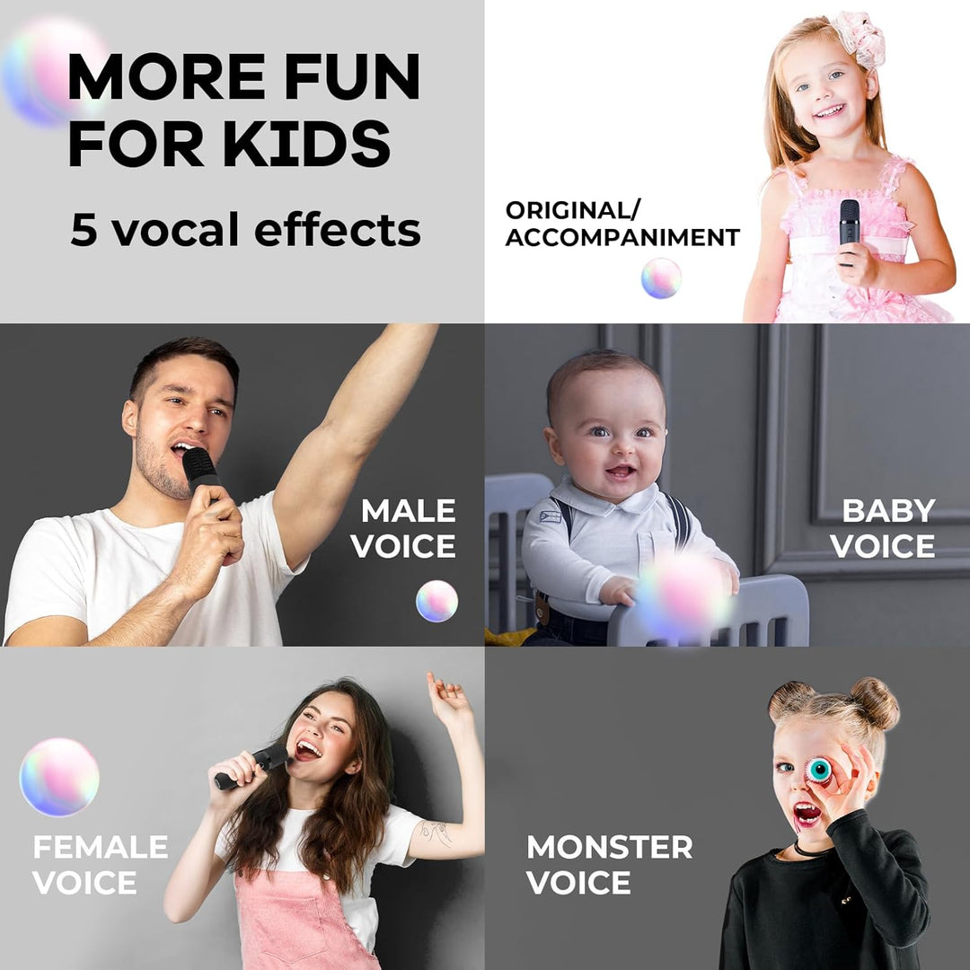 Portable Mini Karaoke Machine with Bluetooth Speaker & 2 Wireless Mics – Veylo