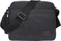 Men’s Canvas Messenger Shoulder Bag – Compact Crossbody for Work & Travel