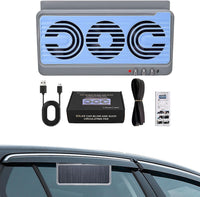 Solar Car Window Fan – Dual Duct Ventilation Exhaust & Cooling Accessory – Aurovent