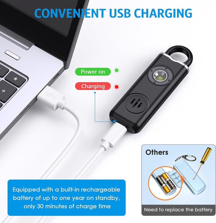 Personal Alarm Keychain 1+1 FREE – Veyora