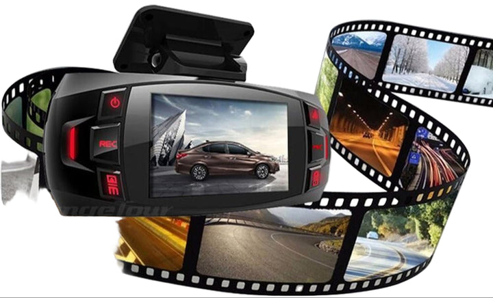 Dual Camera Dash Cam 2.7" LCD with 170° Wide Angle and Rear View