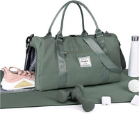 Waterproof Travel Duffel with Shoe Compartment & Wet Pocket – Unisex Gym Bag