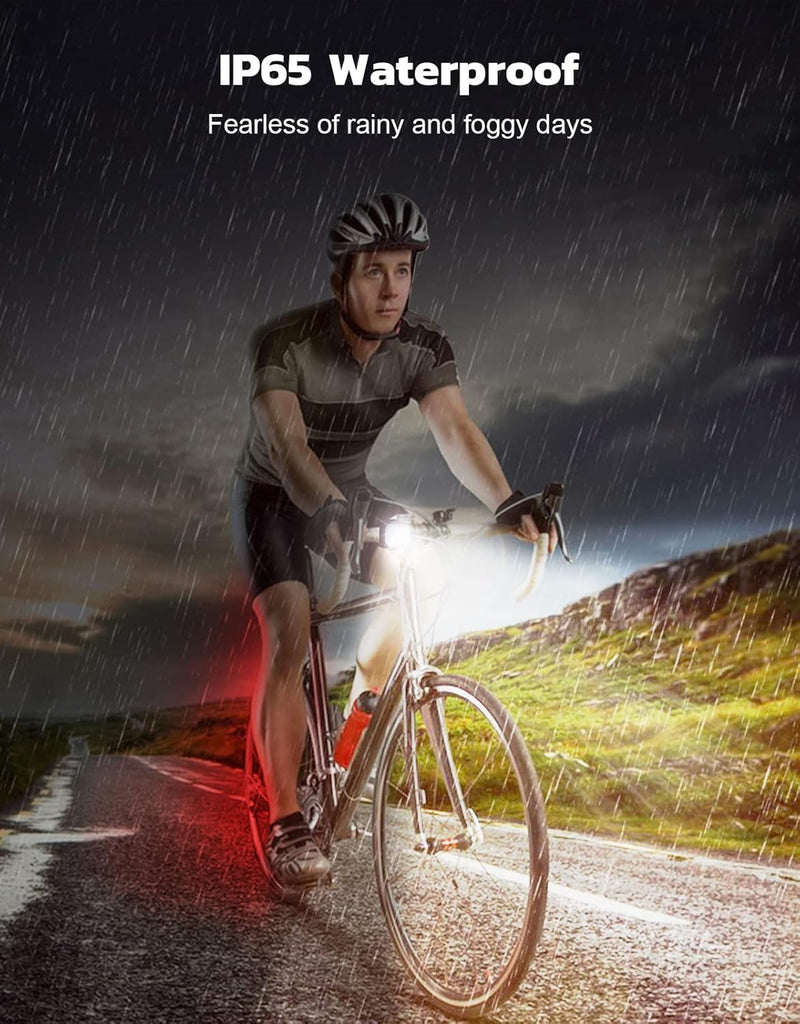 Ultra Slim USB Rechargeable Bike Light Set with 4+6 Modes – SlimBeam