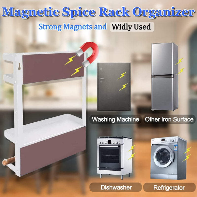 Magnetic Fridge Spice Rack with Paper Towel Holder – Oryden