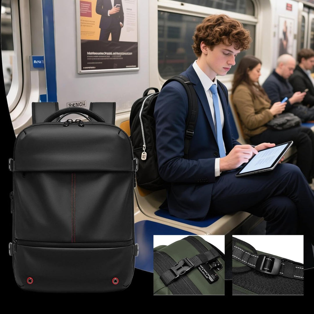 Expandable & Waterproof Travel Backpack with Vacuum Compression – Arvid