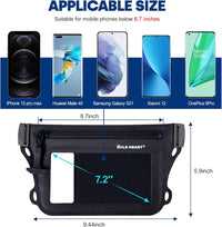 Waterproof Waist Pouch with Phone Holder – Double Pocket & Adjustable Belt (1+1 FREE)
