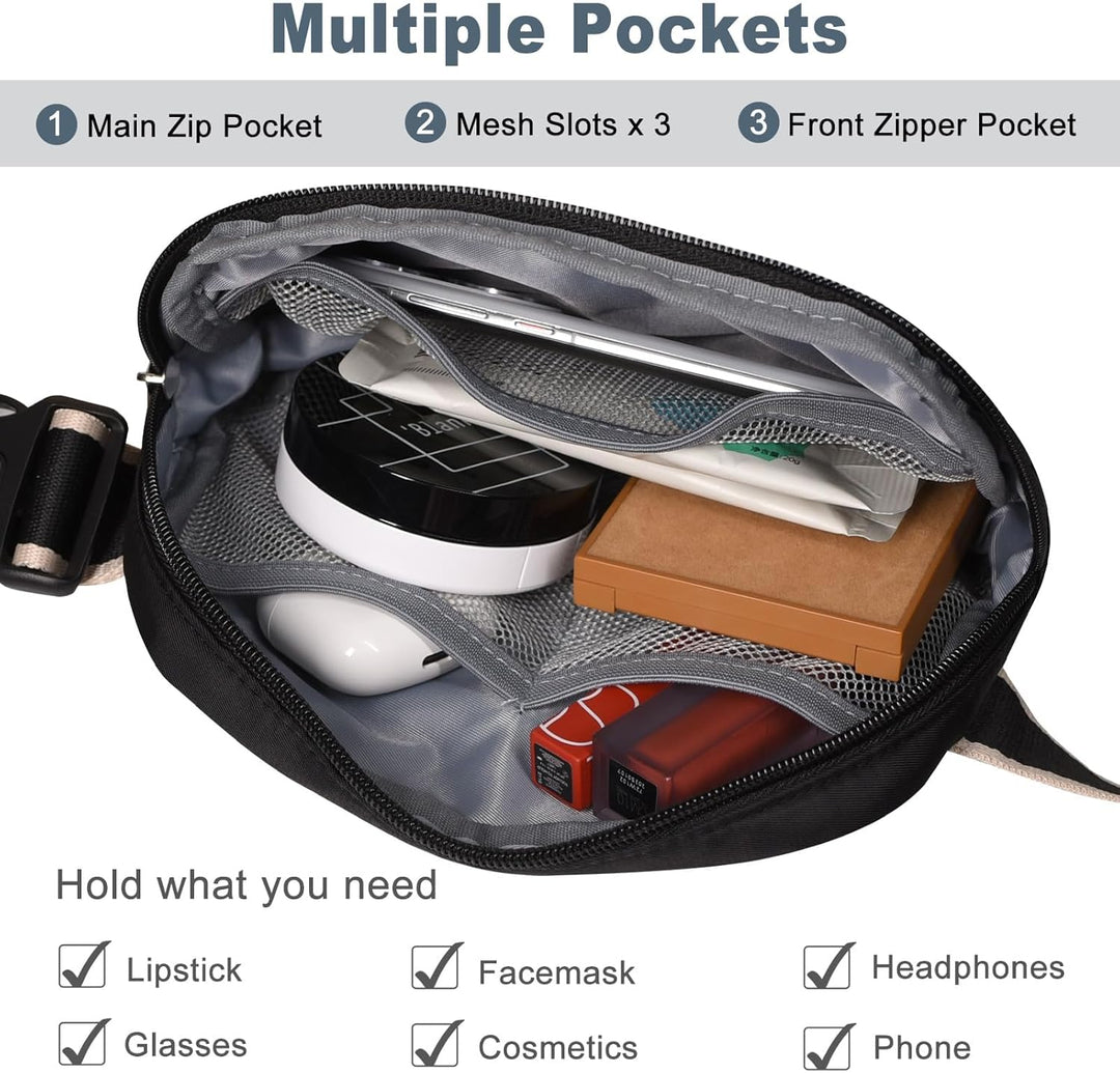 Lightweight Mini Crossbody Waist Bag with Adjustable Strap – Unisex Everyday Pack (1+1 FREE)