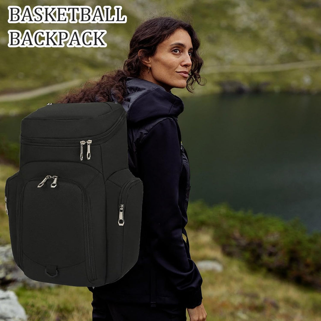Men’s Basketball Backpack – Large 30L Sports Bag with Waterproof Bottom – Draycor