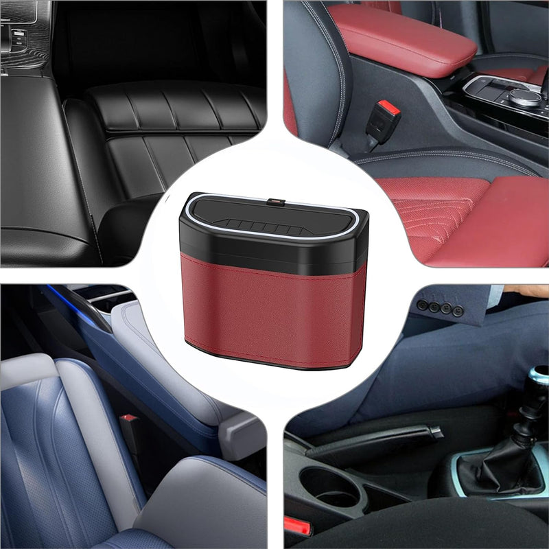 Smell-Proof Car Trash Can with Touch Light – Lurevo