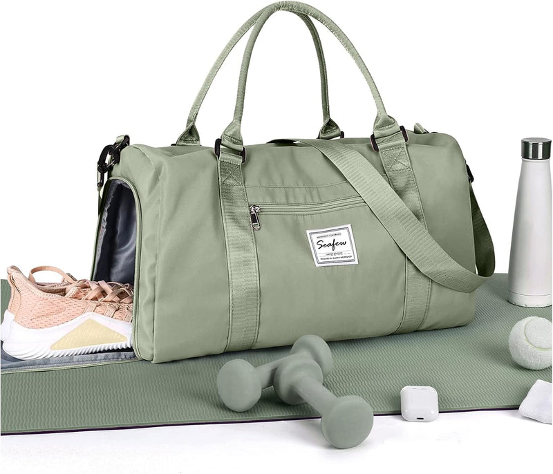 Waterproof Travel Duffel with Shoe Compartment & Wet Pocket – Unisex Gym Bag