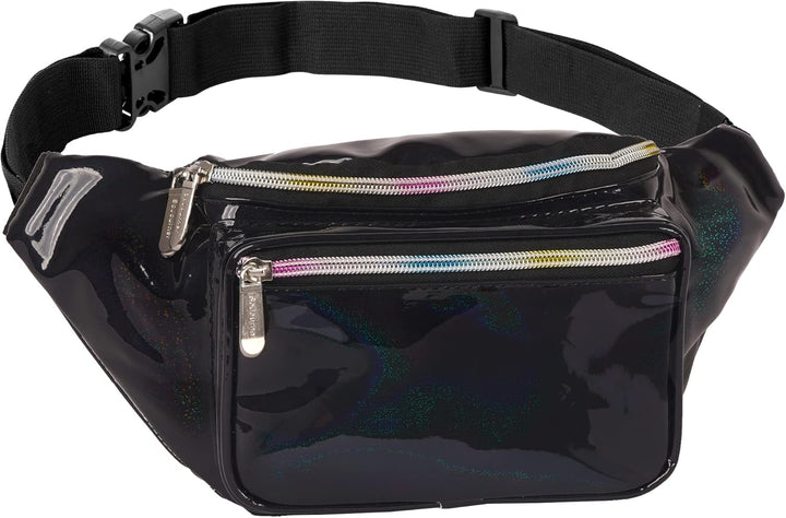 Holographic Bum Bag with Adjustable Strap – Unisex Waist & Festival Pack (1+1 FREE)