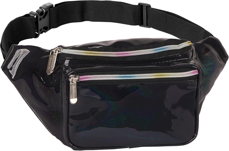Holographic Bum Bag with Adjustable Strap – Unisex Waist & Festival Pack (1+1 FREE)