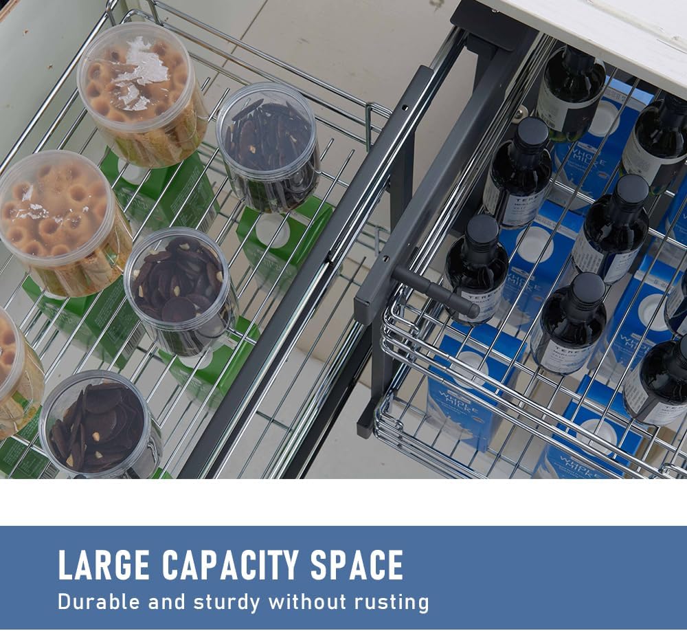 Robust Carbon Steel Blind Corner Cabinet Pull Out Shelf – Zevora