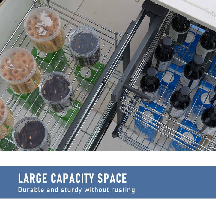 Robust Carbon Steel Blind Corner Cabinet Pull Out Shelf – Zevora