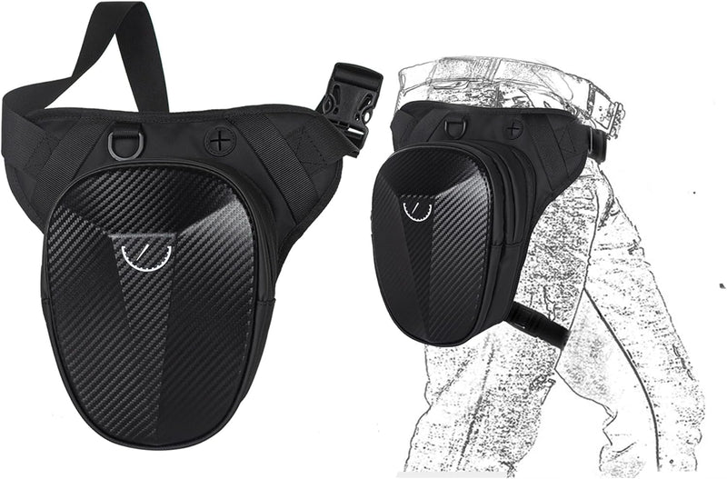 Tactical Motorcycle Leg Bag with Waterproof EVA Shell & Expandable Storage