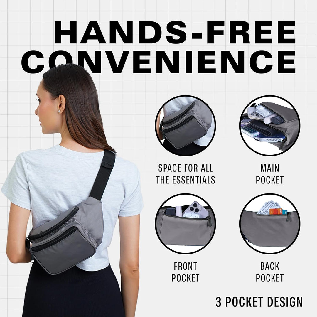Holographic Bum Bag with Adjustable Strap – Unisex Waist & Festival Pack (1+1 FREE)