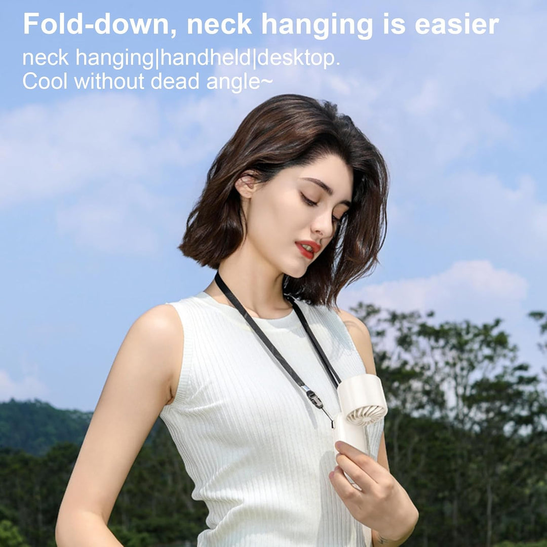 Portable Foldable Handheld Fan with LED Display 100 Speeds