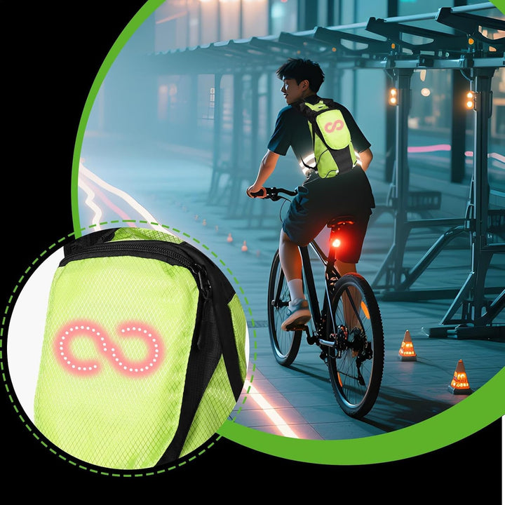 LED Motorcycle Backpack – Luminous Safety Glow Bag for Outdoor & Night Riding – Lumaro