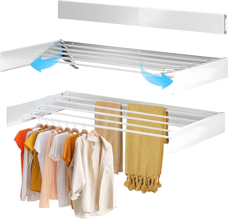 Wall-Mounted Foldable Clothes Drying Rack – DryWall