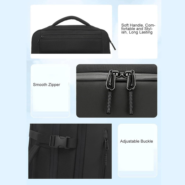 Expandable Vacuum Travel Backpack 56–75L with Pump – Dravion