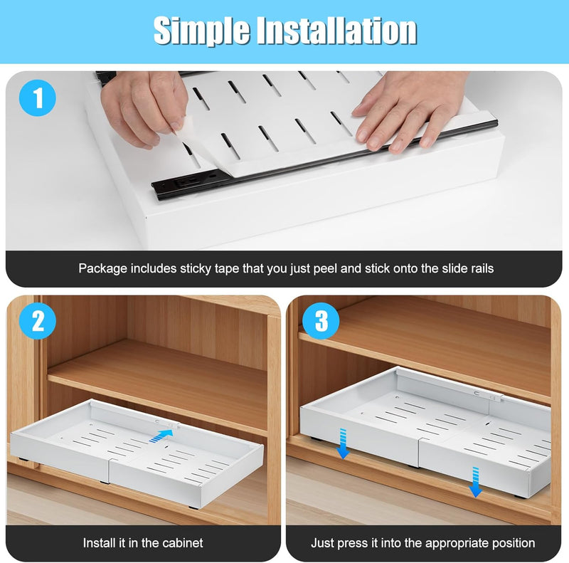 2 Pack Pull-Out Cabinet Drawers – StoreEase