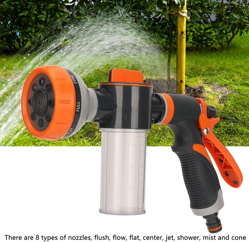 Garden Watering Foam Sprayer 8 Modes High Pressure Hand Shower