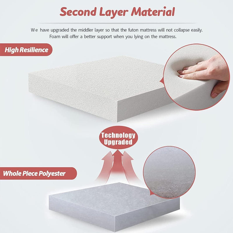 Foldable Japanese Futon Floor Mattress with Memory Foam Support – Arivon