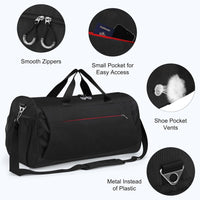 Large 45L Waterproof Sports Duffel with Shoe Compartment & Wet Pocket – Unisex Gym & Travel Bag