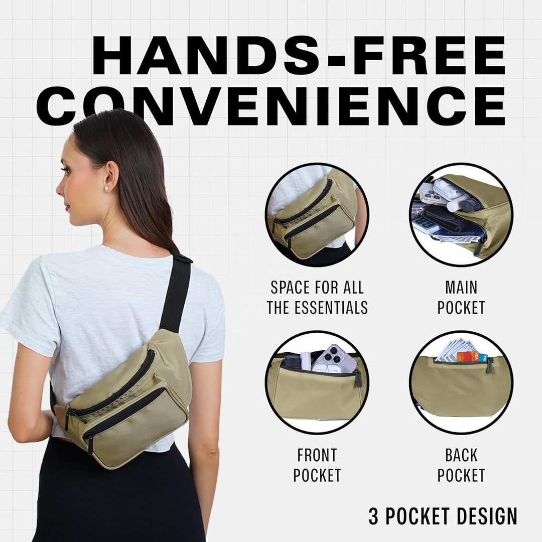 Holographic Bum Bag with Adjustable Strap – Unisex Waist & Festival Pack (1+1 FREE)