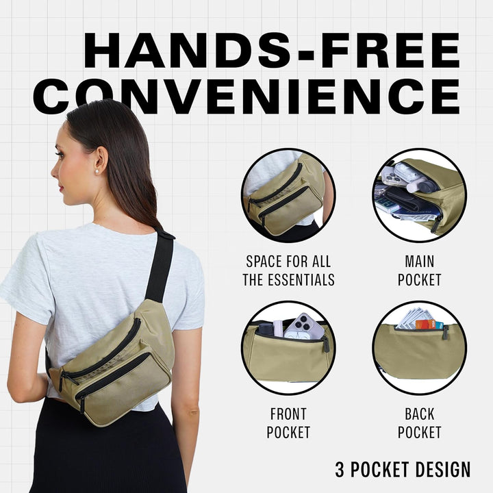 Holographic Bum Bag with Adjustable Strap – Unisex Waist & Festival Pack (1+1 FREE)