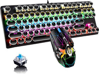 87-Key Mechanical Gaming Keyboard RGB Backlit Blue Switch