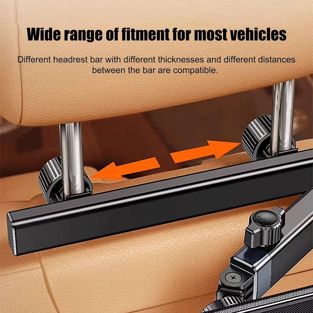 Car Headrest Tablet Holder – Adjustable 360° Backseat Phone & Tablet Mount – Movira