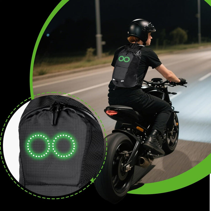 LED Travel Backpack – Waterproof Luminous Rucksack with Audio-Responsive Glow – Nexora