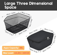 Waterproof Rear Bike Basket with Rainproof Cover – Velora