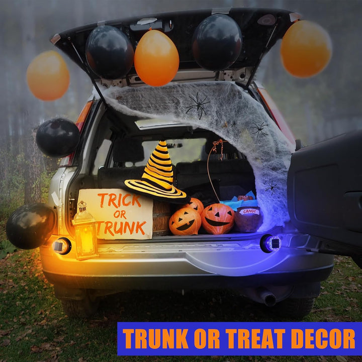 Solar-Powered Amber & Blue Magnetic Strobe Lights Set – Liora