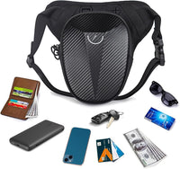 Tactical Motorcycle Leg Bag with Waterproof EVA Shell & Expandable Storage