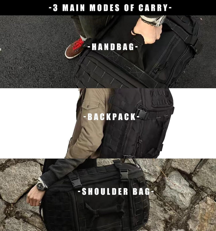 Waterproof Tactical Gym Duffel Backpack – 45L Multi-Use Travel & Sports Bag