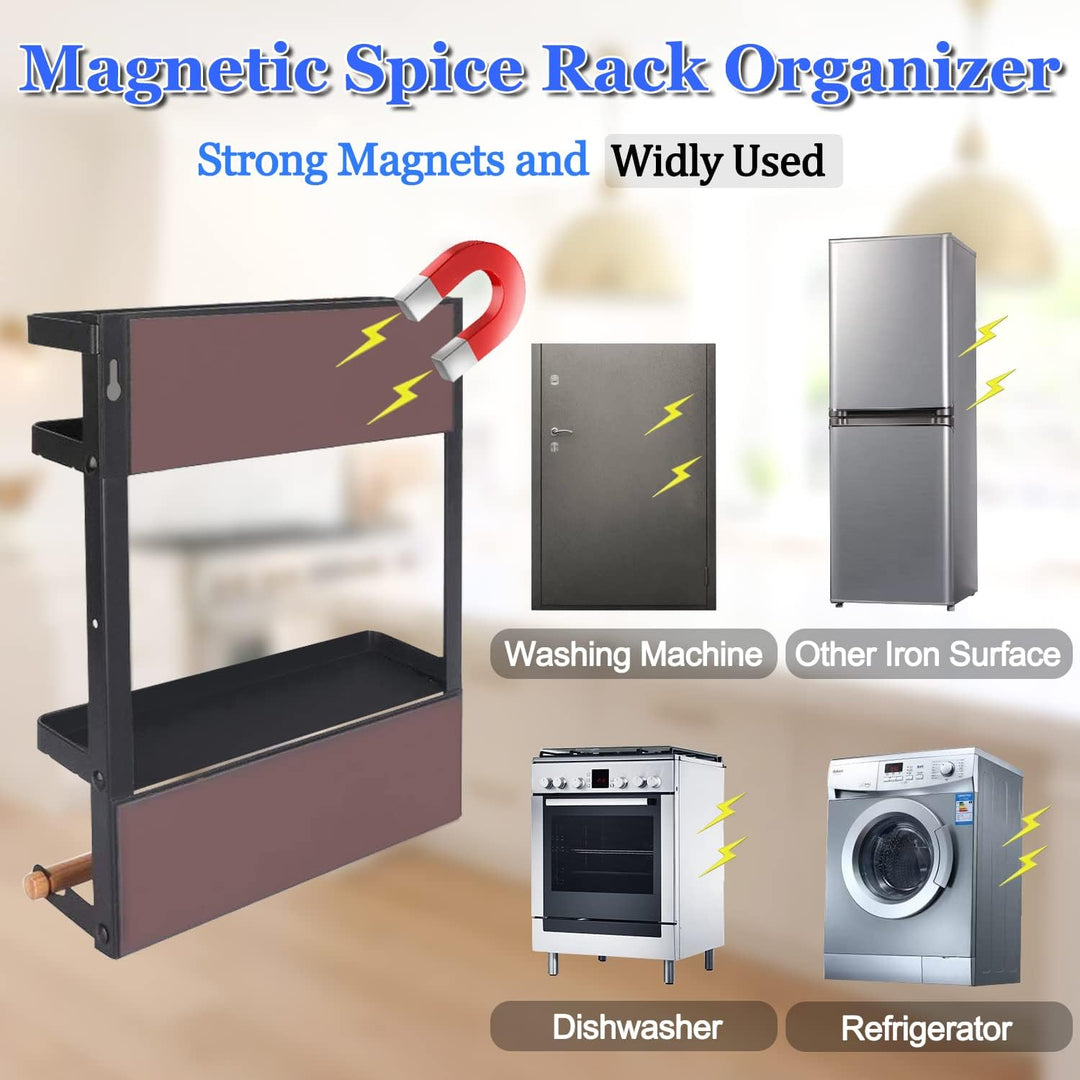 Magnetic Fridge Spice Rack with Paper Towel Holder – Oryden