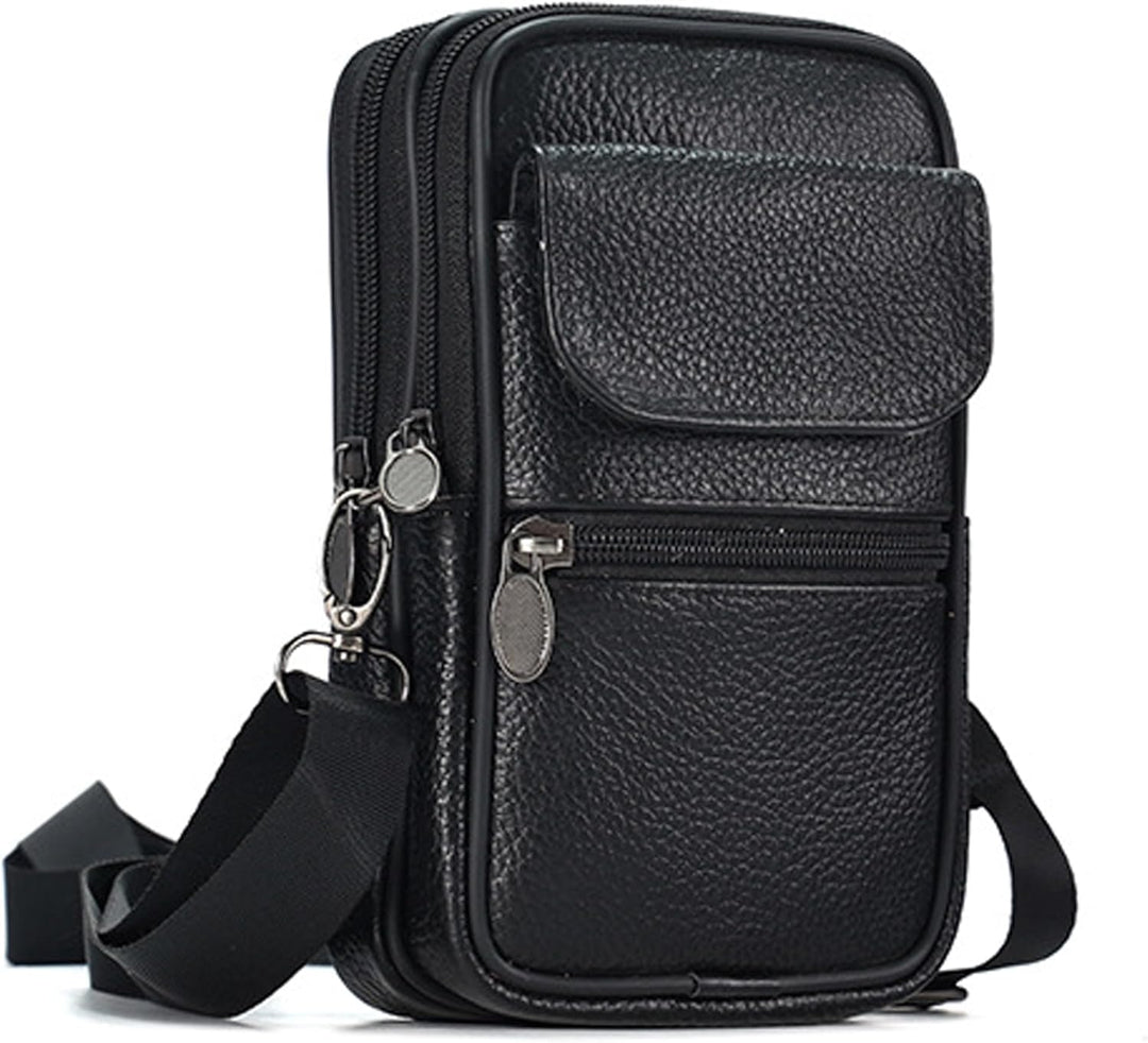 Genuine Leather Multi-Purpose Crossbody & Travel Waist Bag