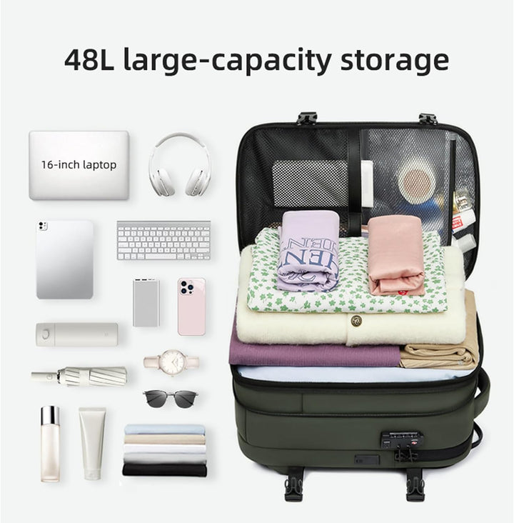Expandable & Waterproof Travel Backpack with Vacuum Compression – Arvid