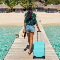 Expandable Hard Shell Carry-On Luggage with Spinner Wheels & TSA Lock