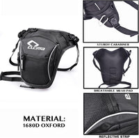 Tactical Motorcycle Leg Bag with Waterproof EVA Shell & Expandable Storage