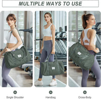 Waterproof Travel Duffel with Shoe Compartment & Wet Pocket – Unisex Gym Bag