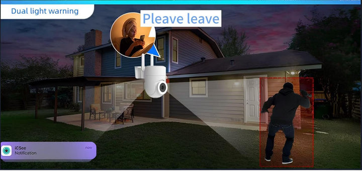 Outdoor & Indoor Security Camera 2K 355° View with Night Vision
