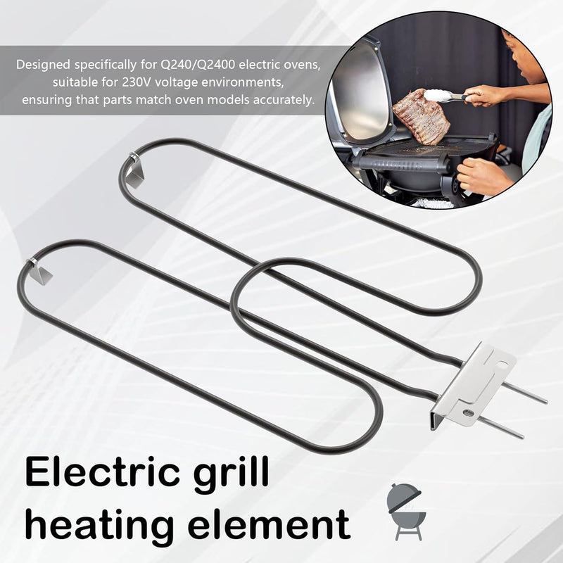 High-Power Stainless Steel Grill Heating Coil 2200W for Outdoor Electric BBQ – Zeythra