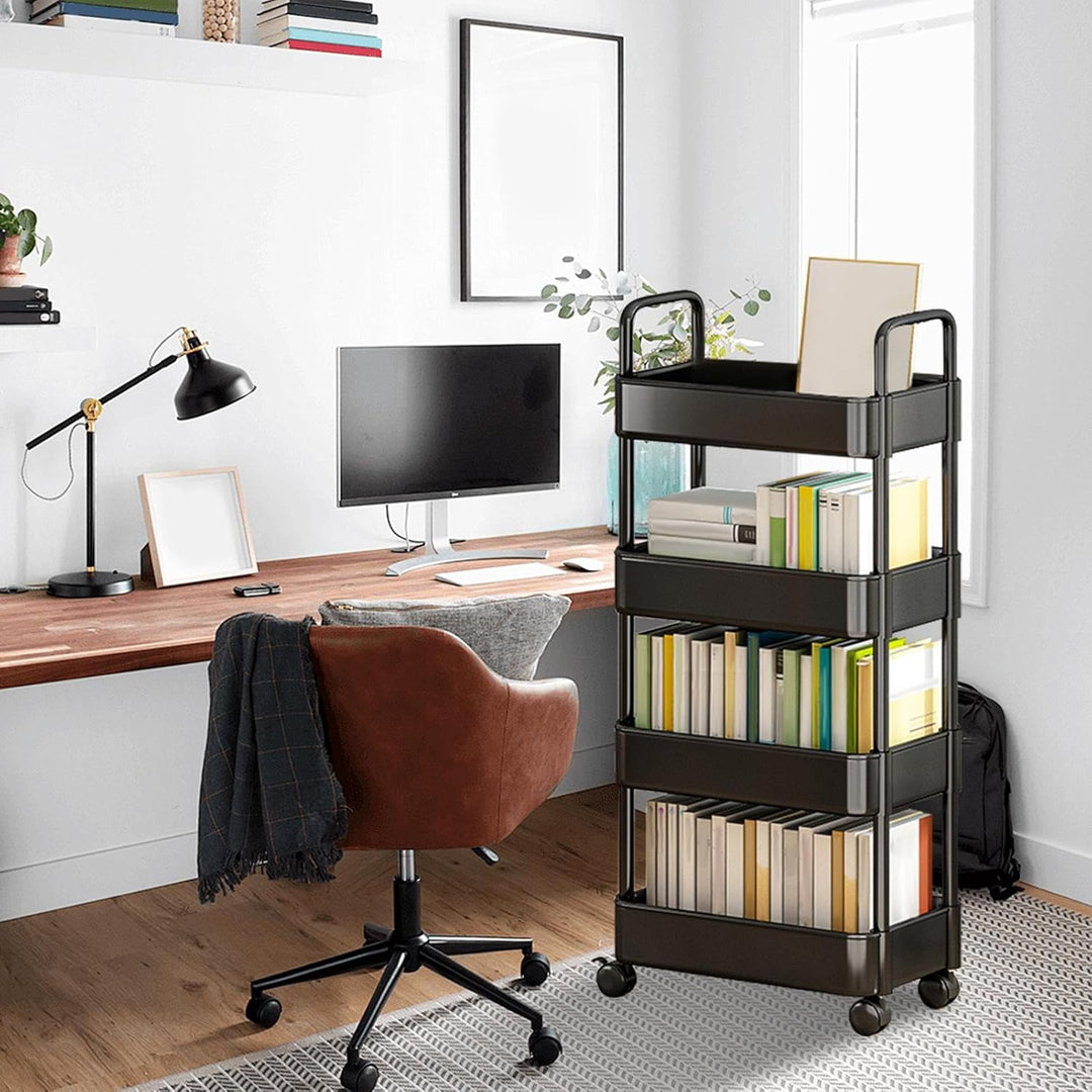 Rolling Utility Cart with Wheels & Handle – Veyora