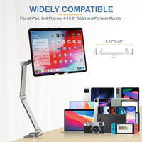 Adjustable Aluminum Tablet Desk Stand with 360° Rotation – Movaro