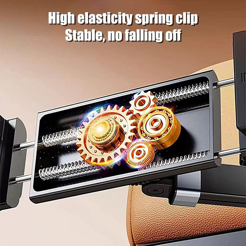 Car Headrest Tablet Holder – Adjustable 360° Backseat Phone & Tablet Mount – Movira