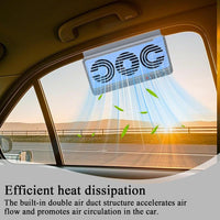 Solar Car Window Fan – Dual Duct Ventilation Exhaust & Cooling Accessory – Aurovent