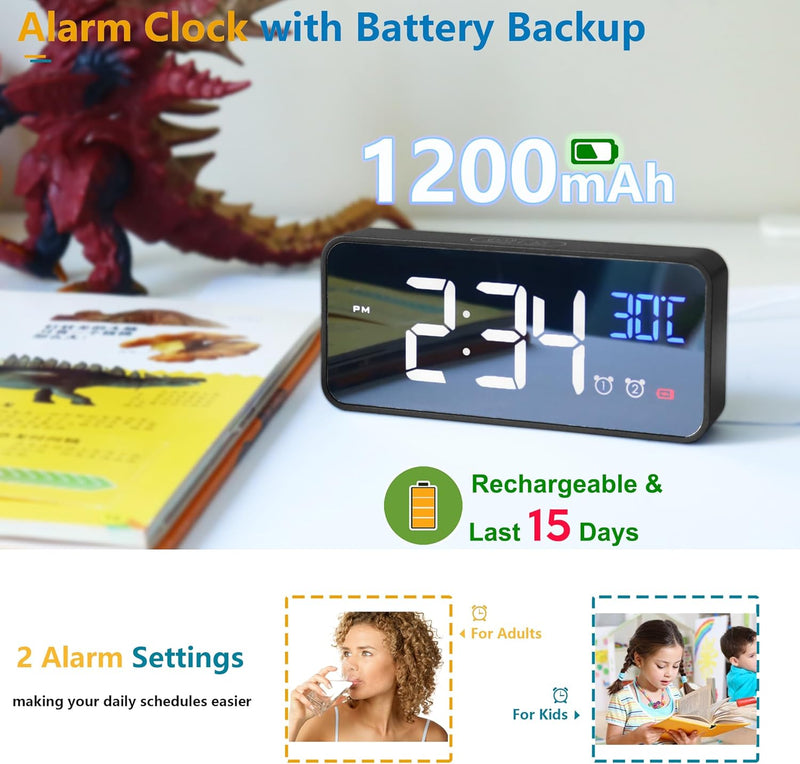 11.5-Inch Digital Calendar Day Clock with 19 Reminders – Claryon